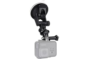 PULUZ Suction Cup Mount for Gopro Car Mount, Adjustable Vehicle Window & Windshield Mount Holder, Compatible with GoPro Hero 