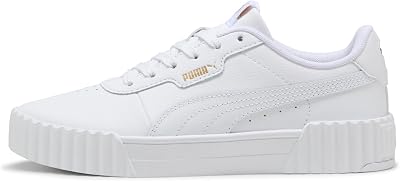 Damen Carina Adult Sneaker, Puma White Puma Gold, 41 EU