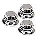 Beyond Guitar Metal Top Hat Tone Tuning Knobs for Fender Gibson Electric Guitar Jazz Bass LP ST Chrome Pack of 3