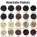 Messy Hair Bun Extensions 2PCS Curly Wavy Messy Synthetic Chignon Hairpiece Scrunchie Scrunchy Updo Hairpiece for Women (Pale Golden Blonde & Bleach Blonde Mixed)