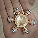 Foreveryang| Six Winged Brass Hand Fidget Spinner Gold, for ADHD Autism Help Focus and Stress Relief Spinning 2-4 Minutes Metal Fidget Spinner Six Wing