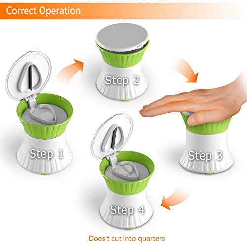 Patented Multifunction 3 in 1 Pill Cutter/Splitter,Crusher/Grinder,Pill Box/Organizer for Storing 1 Day Dose.High-Safety Blade V-Shape Grips Pills for an Accurate Cut,FDA Approved,Unique Design - Thumbnail 6
