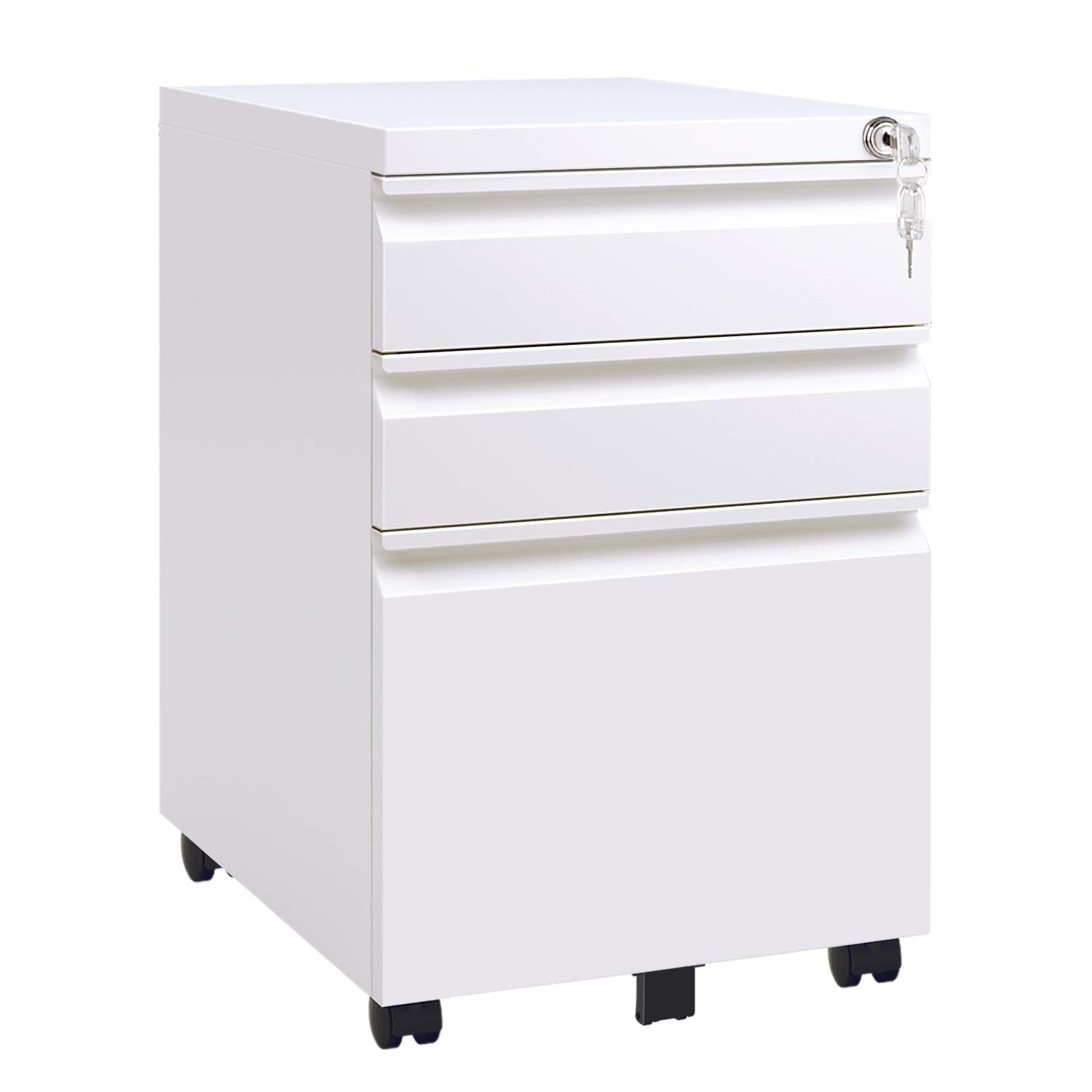 Galleon Devaise 3 Drawer Mobile File Cabinet With Lock Metal
