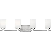 Hinkley Karlie Transitional Four Light Bathroom Vanity Fixture, Brushed Nickel