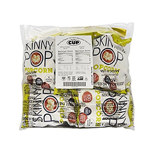 image for Skinny Pop Popcorn .65 oz Original & White Cheddar 100 Calorie Bag Var