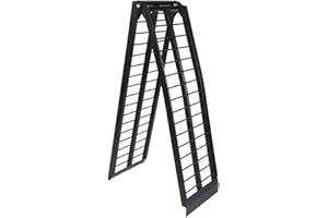 Motorhot 1PC 10FT Motorcycle Loading Ramp for Pickup Trucks Aluminum Portable Ramps for Motorcycle Snow Blower Dirt Bike Lawnmowers Golf Cart Garden Tractor 900lbs Capacity 120" L x 17.3" W
