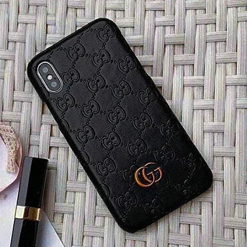 Black Premium PU Luxury Stylish Designer Fashion Leather Cover Case for iPhone 8 Plus & 7 Plus