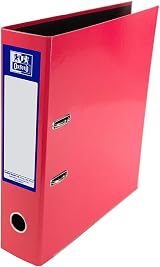 Oxford Premium A4 Lever Arch File Pink Single Heavy Duty 70mm Spine 560 Sheets