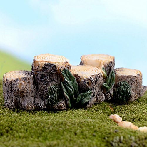 Miniature Resin Tree Stump Bridge Craft Garden Fairy Ornament Flower Pot Plant Decoration Figurine