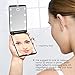 LED Makeup Compact Mirror,Haimi Tree Travel Pocket Make Up Portable Mirror Dimmable 8 LEDs Lighted Mirror 1X & 2X Magnification Cosmetic Illuminated Handbag Mirror Adjustable Stand [Energy Class A+]