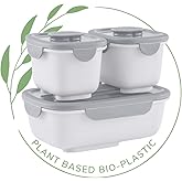 Omie OmieBox OmieGo Plant-Based Plastic Leakproof Lunch Bento Box, Food Storage Containers, Snack Container, Meal Prep, For Adults