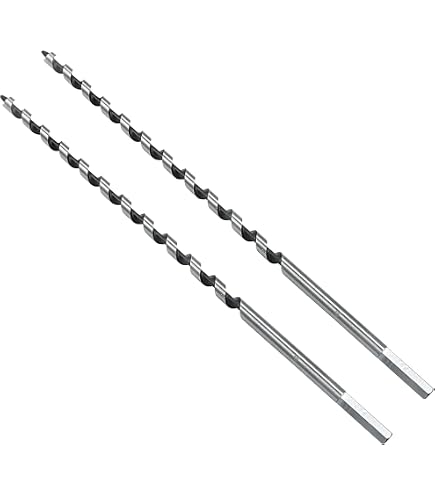 HARSKIYER 3/8" X 12" Wood Auger Drill Bit – Hex Shank, Carbon Steel, Self-Feeding Tip For Soft & Hard Wood, Plastic, Drywall (10x300mm)