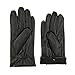 Men's Fur Lined Faux Leather Gloves with Touchscreen Technology