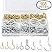 JUIDINTO Screw-in Hooks Vinyl Coated Celling Hooks Metal Eyebolts for Hanging Cup, Jewelry, Plant, 168pcs