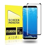 Galaxy S8 Screen Protector [2-Pack], iTURBOS [Case-Friendly] 3D PET HD Screen Protector Film for Samsung Galaxy S8 Black