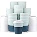 Glowcoast Disposable Coffee Cups With Lids - 12 oz To Go Coffee Cups (80 Set) With Sturdy Lids Prevent Leaks! Paper Hot Cup Holds Shape With Hot, Cold Drinks. Ripple Cups Protect Fingers from Heat!