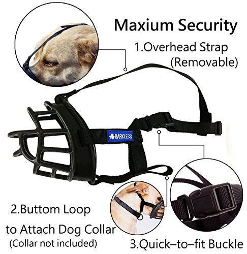 image for Barkless Dog Muzzle,Soft Basket Muzzles for Dog, Best to Prevent Bitin