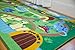 Wildkin Kids Educational Play Rug for Boys and Girls, Features Skid-Proof Backing and Serged Borders, Play Rugs Measures 80 x 39 Inches with Durable Nylon Material, Olive Kids (Dinosaur Land)