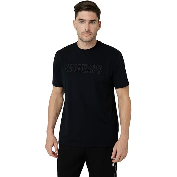 GUESS Mens Marshall T-Shirt, 4G AOP Black, Small | Amazon.com 