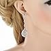 EVER FAITH Bridal Art Deco Classical Gatsby Inspired Pave Cubic Zirconia Chandelier Earrings Pierced