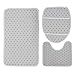 Zehui African Women Printing Toilet Pad Cover Bath Mat Shower Curtain Set Four-Piece Set Fzn0016