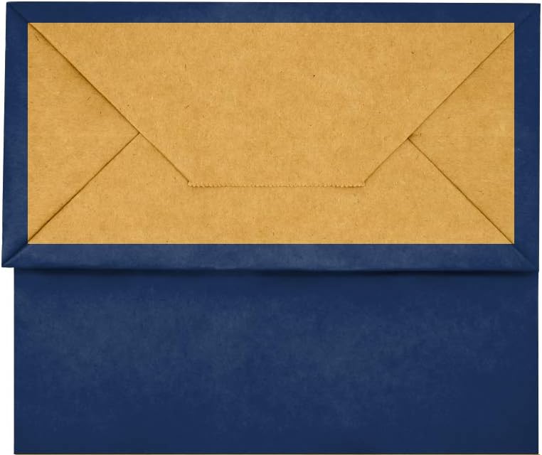 100 Pack 8x4.75x10 inch Medium Blue Gift Paper Bags with Handles Bulk, Bagmad Kraft Bags, Craft Grocery Shopping Retail Party Favors Wedding Bags Sacks (Navy Blue, 100pcs): Health & Personal Care