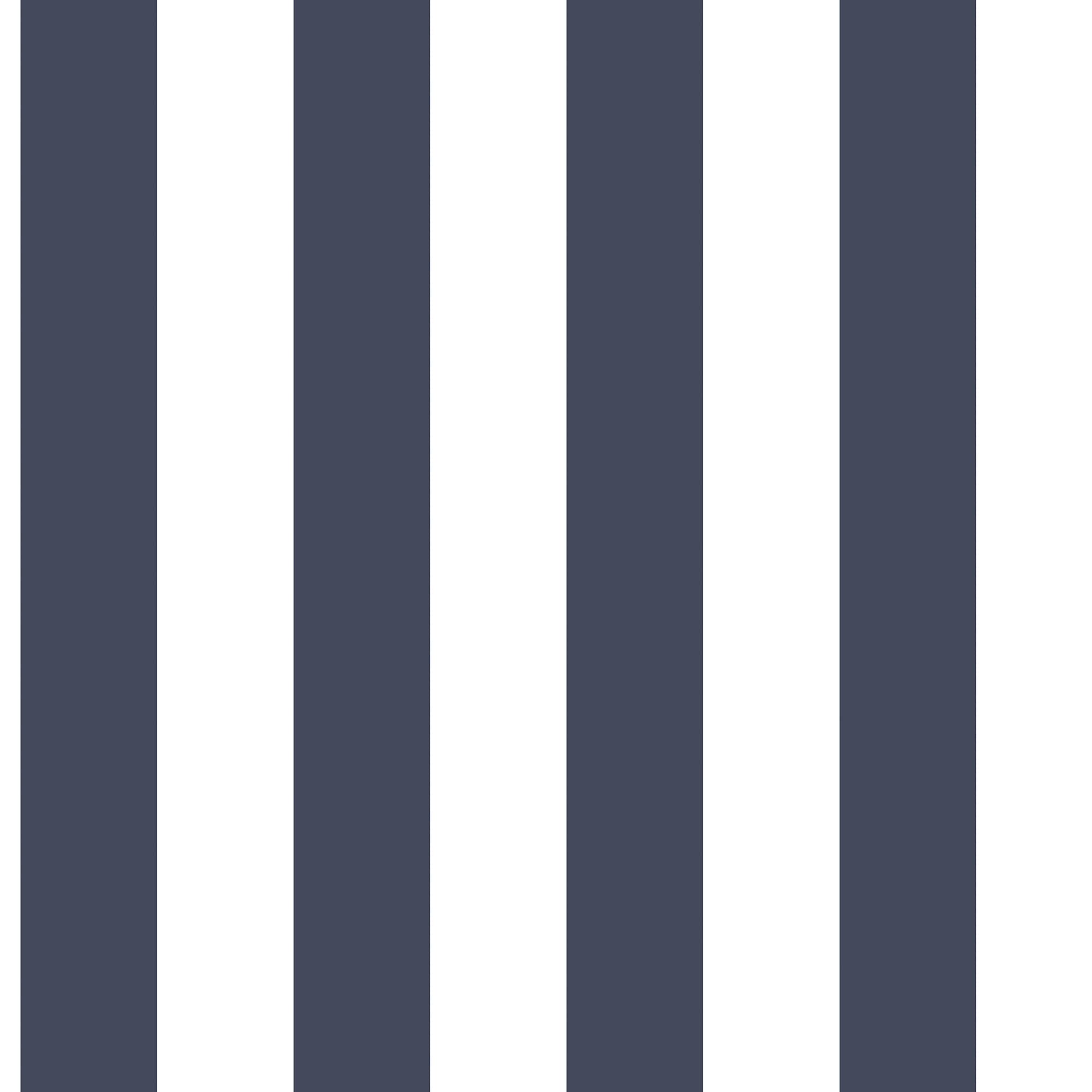 Galerie G67523 Smart Stripes 2, Two Colour Stripes Design Wallpaper, Navy/White, 10m x 53cm