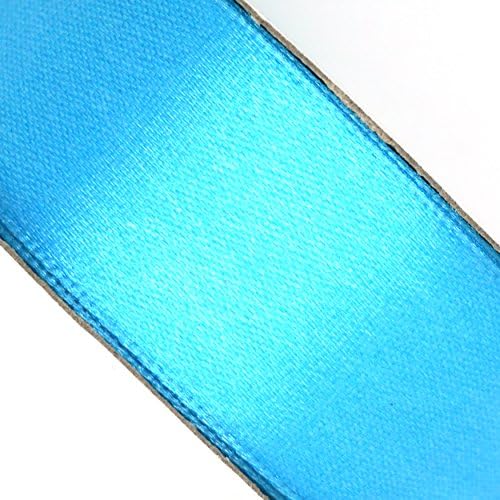 25 Yard Satin Ribbon Rolls In 24 Colors - Select Size: 1/4", 3/8", 1/2", 5/8", 3/4", 1" (1/2", Turquoise)