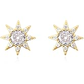 Gold Hoop Dangle Stud Earrings for Women Dainty Western Jewelry Accessories Gifts Statement Elegant Unique Clover Evil Eye Snowman Snowflake Anchor Starfish Seashell North Star Earring