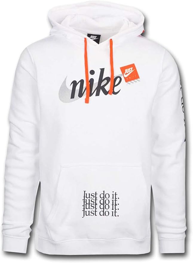 Amazon Nike ナイキ Just Do It Pullover Hoodie パーカー Xxl 白黒オレンジ 並行輸入品 フィットネス トレーニング スウェット パーカー 通販