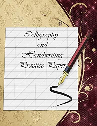 Calligraphy and Handwriting Practice Paper: Slanted Grid Layout