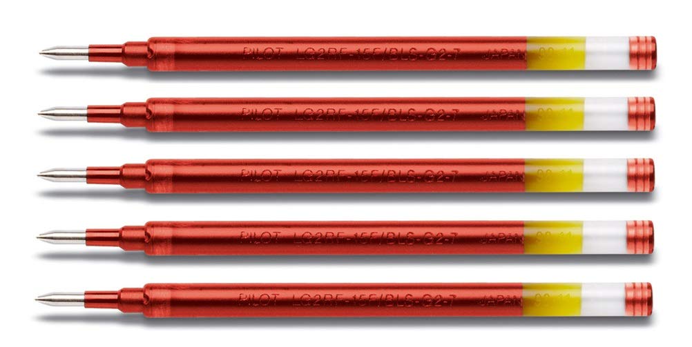 Pilot Gel Pen G2 07 Refill Set of 5 Redaa