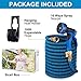 monyar Garden Hose Expandable Water Hose 100 Feet,Extra Strenght/No-Kink Lightweight/Durable/Flexible/9 Function Spray Hose Nozzle 3/4 Solid Brass Connectors Garden Hose for Watering/Washing