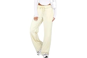 DISCIPBUSH Track Pants Women - Soft Wide Leg Sweatpants Women Drawstring Lounge Pants Joggers with Pockets