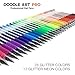 Glitter Gel Pens by Doodle Art Pro-40 Professional Glitter Neon Coloring Pens Set-25% More Ink-Unique Glitter Markers-Perfect for Adult Coloring Books
