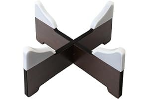 SUPVOX Adjustable Wooden Tongue Drum Stand with Silicone Anti-Slip Pad, Handpan Holder for Steel Drum Display and Performance, 13.97 X 13.97 X 6.49 Inches