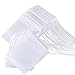 Coobey 300 Pieces Tea Filter Bags Disposable Drawstring Tea Filter Bags for Loose Leaf Tea or Flower Fruit Teas (White Color, 3.15 x 3.94 inch)