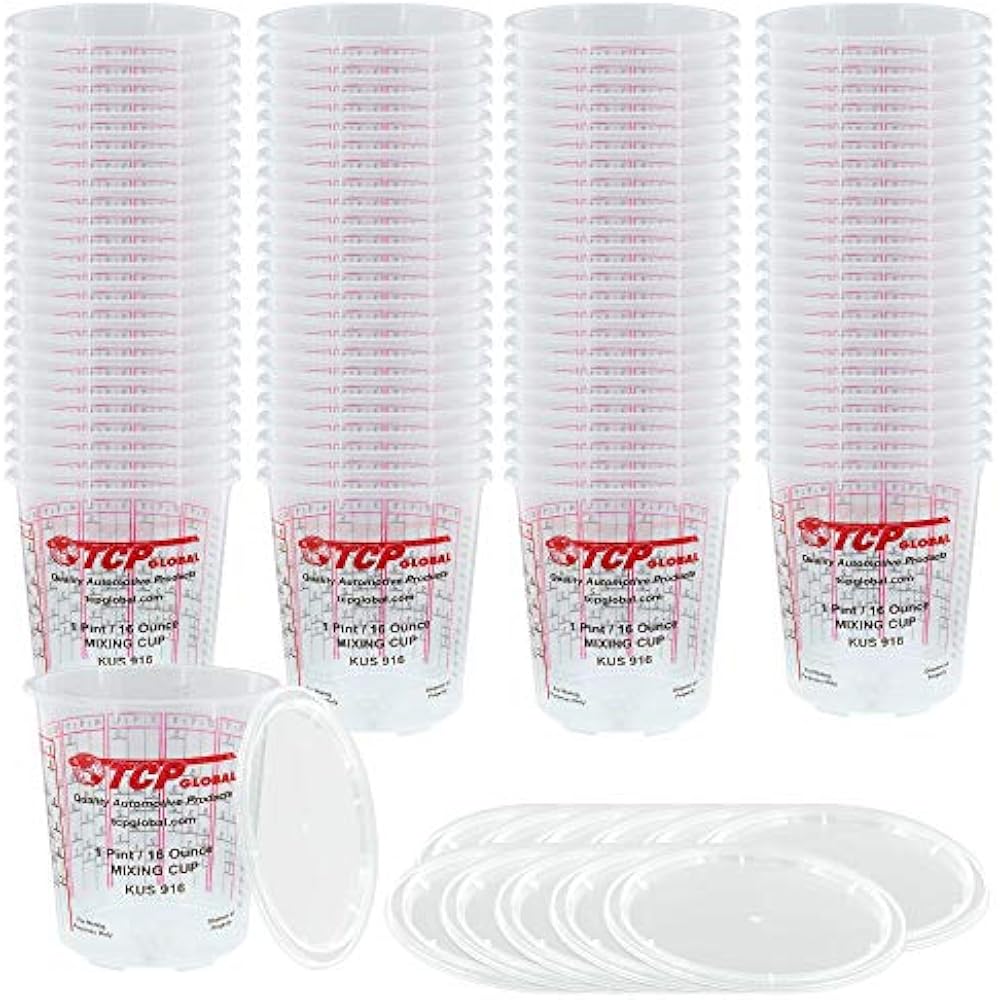 (Full Case Of 100 Each Pint (16oz) PAINT MIXING CUPS) By Cups Have Calibrated 844825000186 eBay