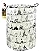 HUNRUNG Laundry Hamper,Large Canvas Fabric Lightweight Storage Basket Toy Organizer Dirty Clothes Collapsible Waterproof for College Dorms, Children Bedroom,Bathroom (Round-Tent)