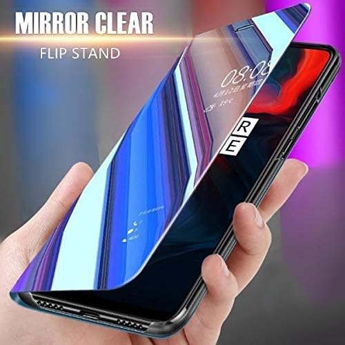 Pajo® Samsung Galaxy A70 Mobile Clear Case - PC Mirror Flip Folio Case Cover Magnetic Stand - Ultra Slim Thin Full Body Protection - (Royal Blue)