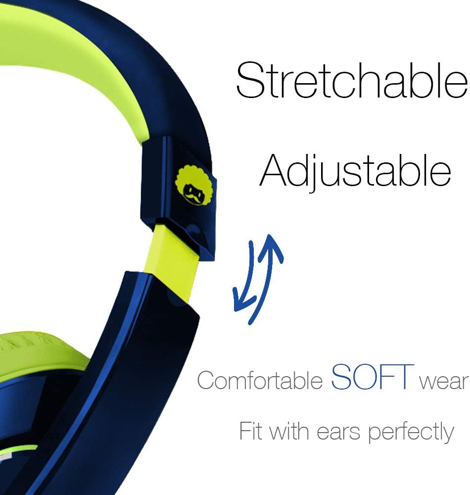 Rockpapa Comfort+ Adjustable Over Ear Headphones Earphones with Microphone in-line Volume for Adults Kids Childs Teens, Smartphones Laptops DVD MP3/4 Surface iPhone iPod iPad MacBook Navy: Home Audio & Theater