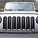 [Upgrade Clip in Version] ICARS Matte Black Mesh Grill Insert Jeep Grille Guard For 2007-2015 Jeep Wrangler JK Unlimited Rubicon Sahara - 7PCS