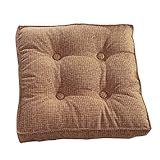 Removable Flax Seat Cushion,Ikevan New Soft Home Office Decoration Cushion Removable Tatami Mat Office Chair Square Buttocks Seat Pads 15.7''X15.7'' (Brown)