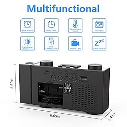 Moskee Projection Alarm Clock Digital Dual Alarm