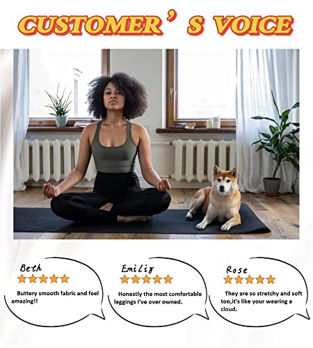 UMSIFEY Plus Size Leggings for Women X-Large-3X Black Soft Tummy Control High Waist Yoga Pants (XL, Black-1pack)