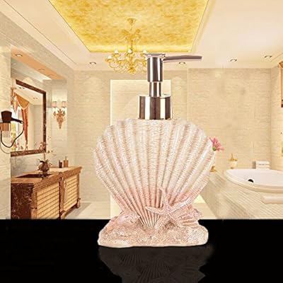 Creative Beach Shells European Style Hand Soap Liquid Bottles Resin Shampoo Dispenser (Shell) 51WxI%2B1xIyL