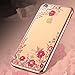 Lozeguyc iPhone 7 Case,[Secret Garden] Rose Gold and Pink PC Plating Clear Shiny Cover Series for Apple iPhone 7 4.7 Inch-Swarovski