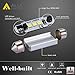 Alla Lighting CANBUS 211-2 578 LED Bulbs Super Bright 41mm 42mm Festoon 3030 SMD 212-2 569 6413 LED Lights Bulb for Interior Map, Dome, Trunk, Step Courtesy, License Plate Lights, 6000K Xenon Whitethumb 4