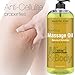 Majestic Pure Relaxing Massage Oil, 16 fl oz – All Natural Message Therapy Formula Using Grapeseed Oil and Potent Massage Essential Oils