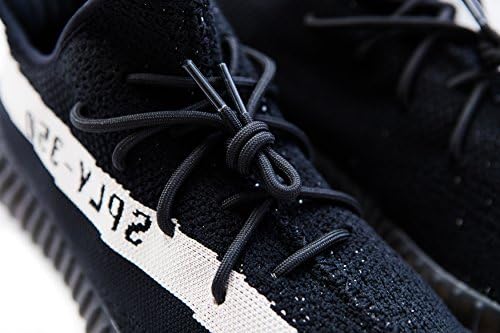 Water & Stain Resistant / Proof Shoelaces | Many Sizes | Black, White | Rope / Round, Flat (45 inch / 114 cm, Black ROPE / ROUND Laces)